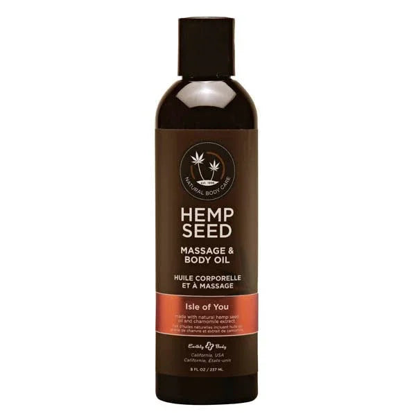 Hemp Seed Massage and Body Oil 237 ml, Isle of You label