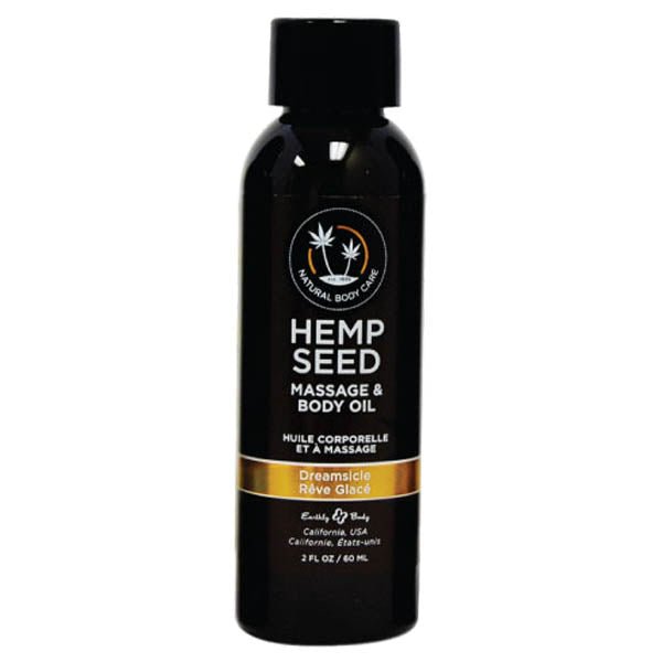 Hemp Seed Massage & Body Oil - Dreamsicle (Tangerine & Plum) Scented - 59 ml Bottle – Sex toys NZ by Naughtyhut. Discreet delivery nationwide.