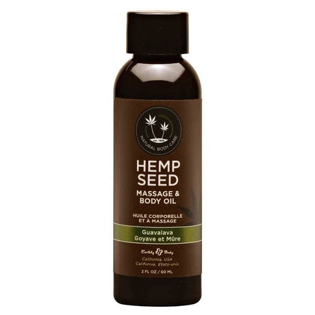 Buy Hemp Seed Massage & Body Oil - Guavalava (Guava & Blackberry) Scented - 59 ml Bottle – Naughtyhut NZ sex toys online. Discreet delivery & top brands.