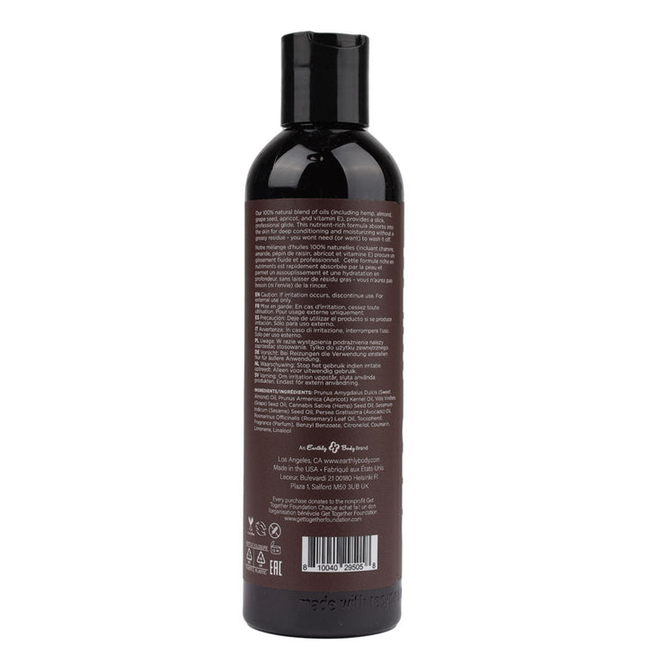 Hemp Seed Massage & Body Oil - Kashmir Musk (Brandy, Magnolia & Vanilla Musk) Scented - 237 ml – Sex toys NZ by Naughtyhut. Discreet delivery nationwide.