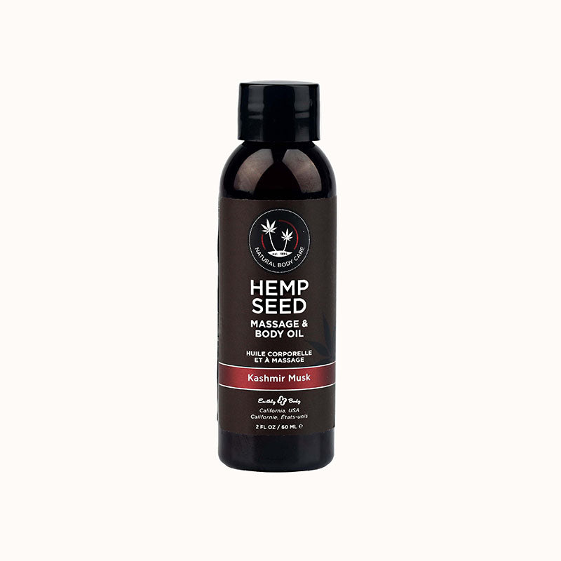 Hemp Seed Massage & Body Oil - Kashmir Musk (Brandy, Magnolia & Vanilla Musk) Scented - 59 ml – Sex toys NZ by Naughtyhut. Discreet delivery nationwide.