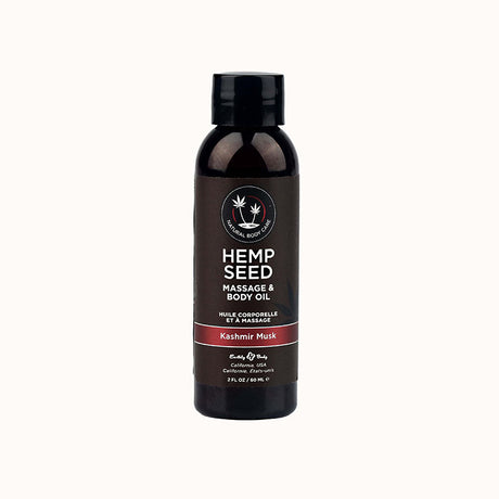 Buy Hemp Seed Massage & Body Oil - Kashmir Musk (Brandy, Magnolia & Vanilla Musk) Scented - 59 ml – Naughtyhut NZ sex toys online. Discreet delivery & top brands.
