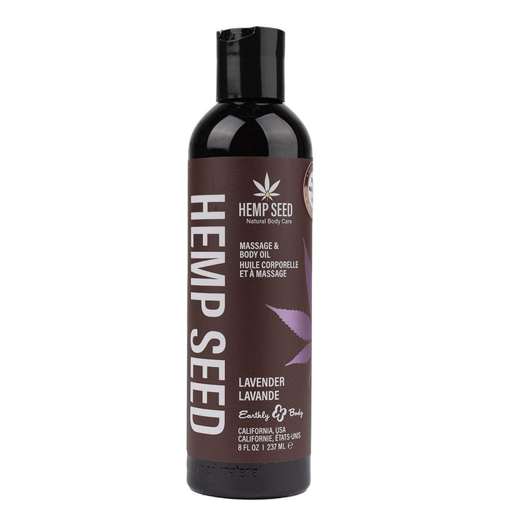 Hemp Seed Massage & Body Oil - Lavender Scented - 237 ml Bottle – Sex toys NZ by Naughtyhut. Discreet delivery nationwide.