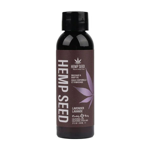 Hemp Seed Massage and Body Oil 60 ml, purple Lavender label