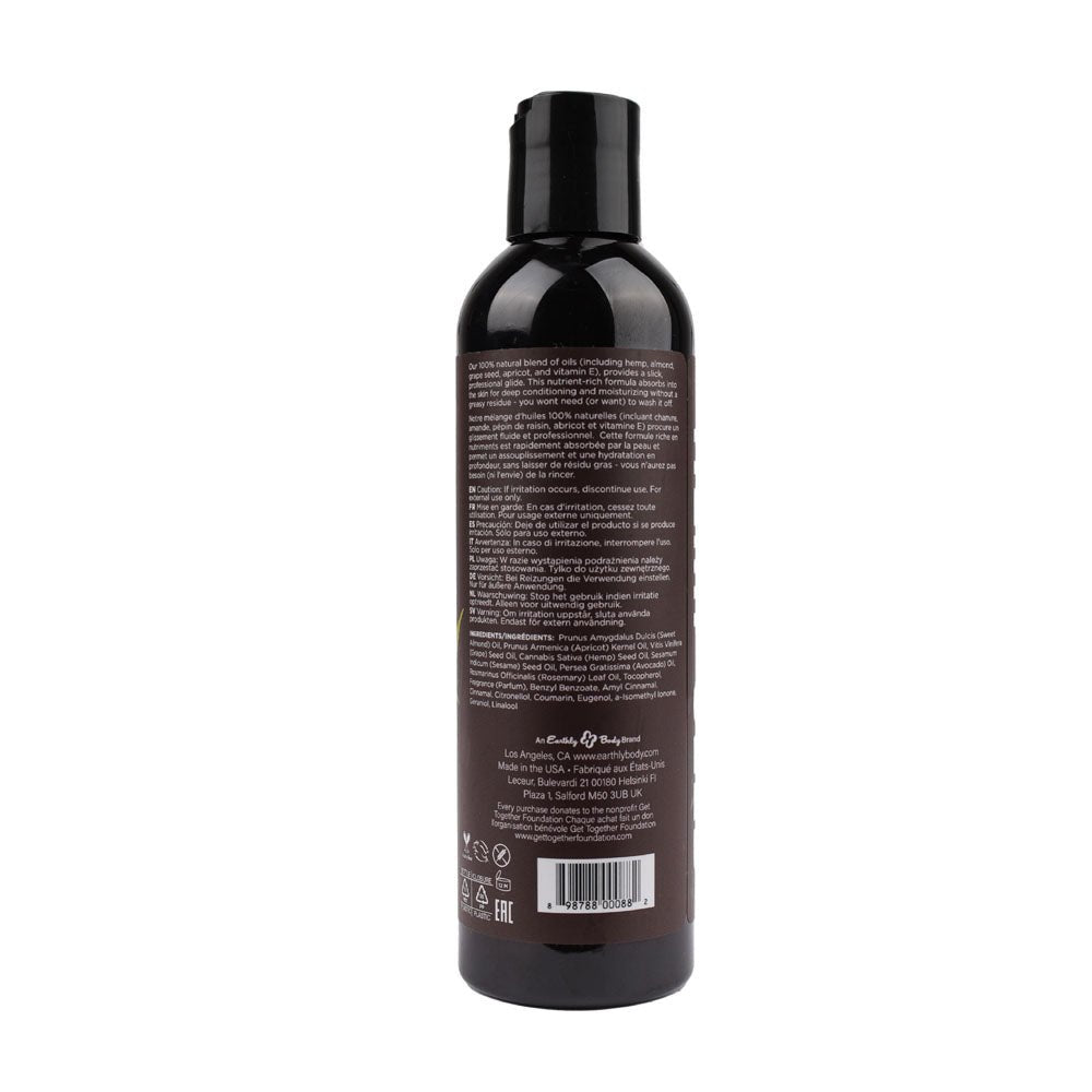 Buy Hemp Seed Massage & Body Oil - Nag Champa (East Indian Incense) Scented - 237 ml Bottle – Naughtyhut NZ sex toys online. Discreet delivery & top brands.