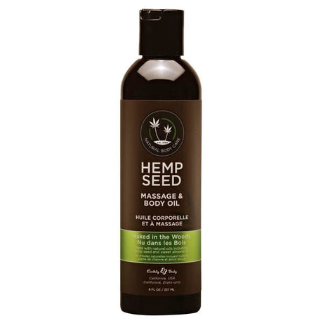 Buy Hemp Seed Massage & Body Oil - Naked In The Woods (White Tea & Ginger) Scented - 237 ml Bottle – Naughtyhut NZ sex toys online. Discreet delivery & top brands.