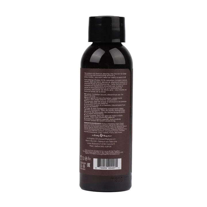 Hemp Seed Massage and Body Oil 60 ml Skinny Dip, back label with barcode