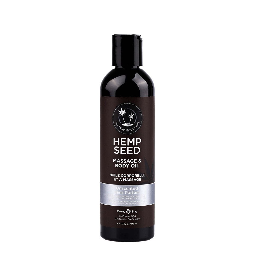 Buy Hemp Seed Massage & Body Oil - Unscented - 237 ml Bottle – Naughtyhut NZ sex toys online. Discreet delivery & top brands.