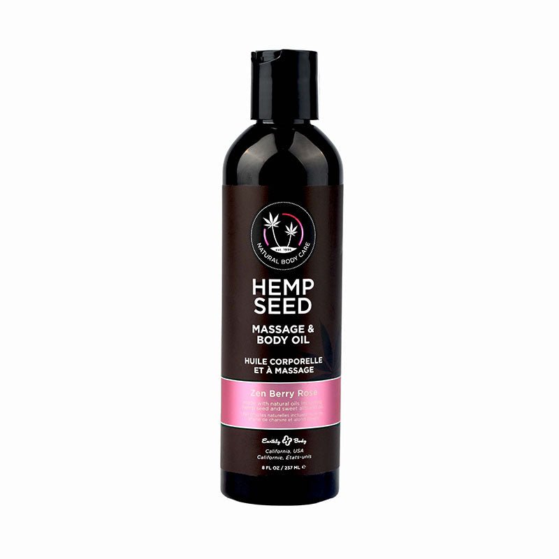 Buy Hemp Seed Massage & Body Oil - Zen Berry Rose (Blackberry, Yellow Rose & Amber) Scented - 237 ml – Naughtyhut NZ sex toys online. Discreet delivery & top brands.