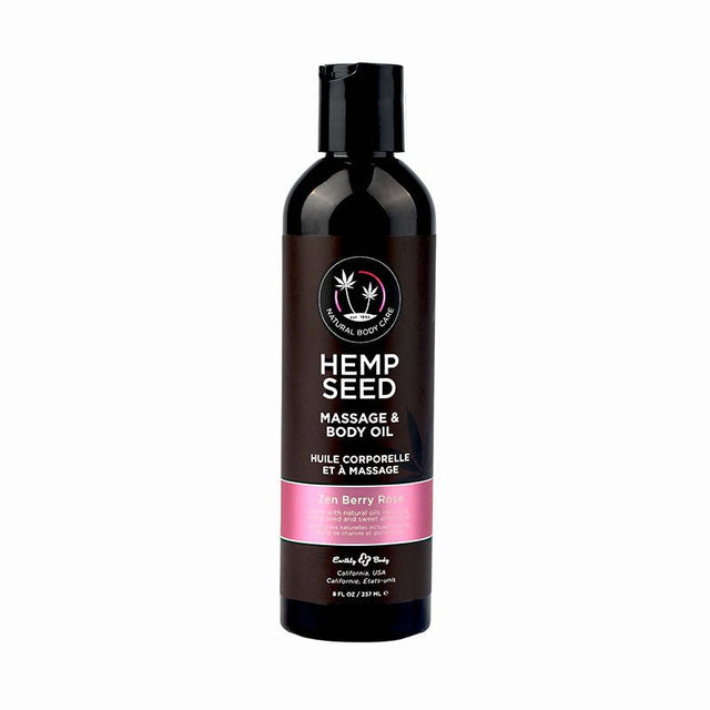Buy Hemp Seed Massage & Body Oil - Zen Berry Rose (Blackberry, Yellow Rose & Amber) Scented - 237 ml – Naughtyhut NZ sex toys online. Discreet delivery & top brands.