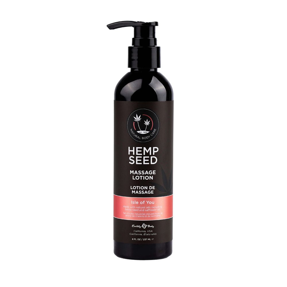 Buy Hemp Seed Massage Lotion - Isle Of You (Coconut Water, Citrus & Vanilla) Scented - 237 ml Bottle – Naughtyhut NZ sex toys online. Discreet delivery & top brands.