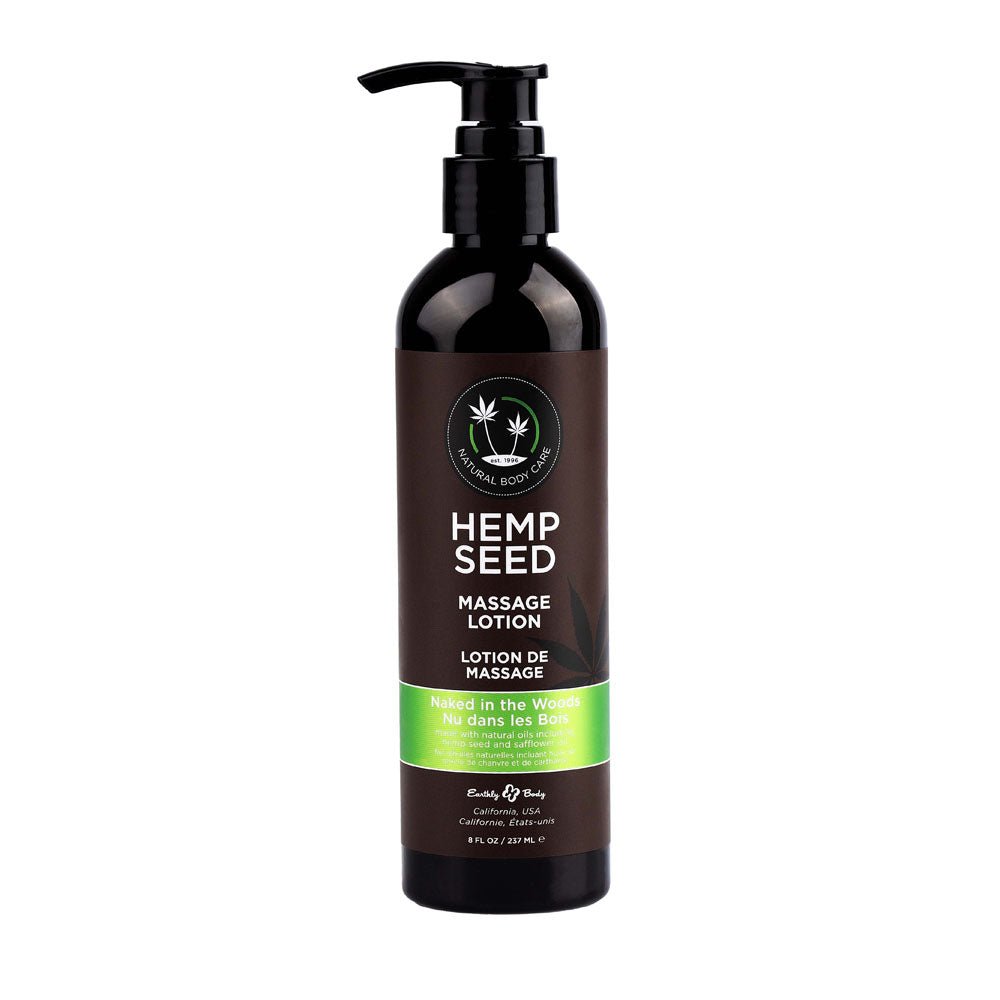 Hemp Seed Massage Lotion - Naked In The Woods (White Tea & Ginger) Scented - 237 ml Bottle – Sex toys NZ by Naughtyhut. Discreet delivery nationwide.