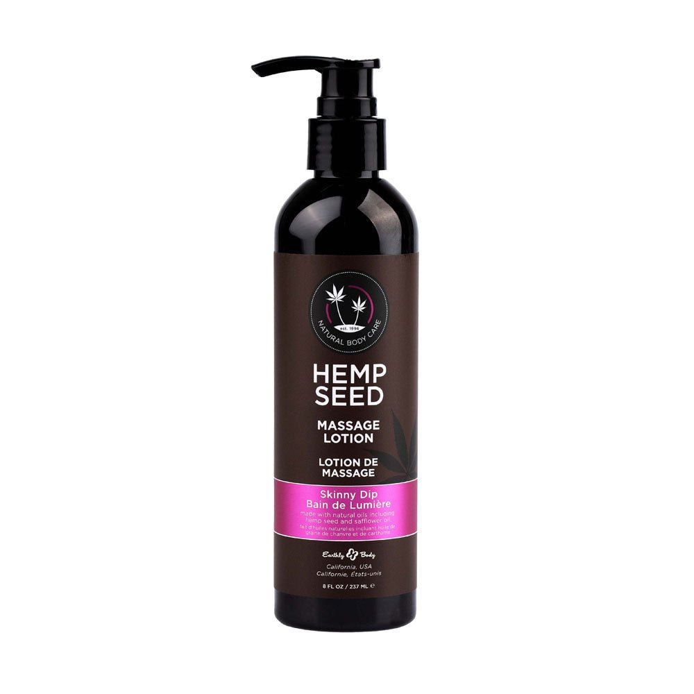 Buy Hemp Seed Massage Lotion - Skinny Dip (Vanilla & Fairy Floss) Scented - 237 ml Bottle – Naughtyhut NZ sex toys online. Discreet delivery & top brands.