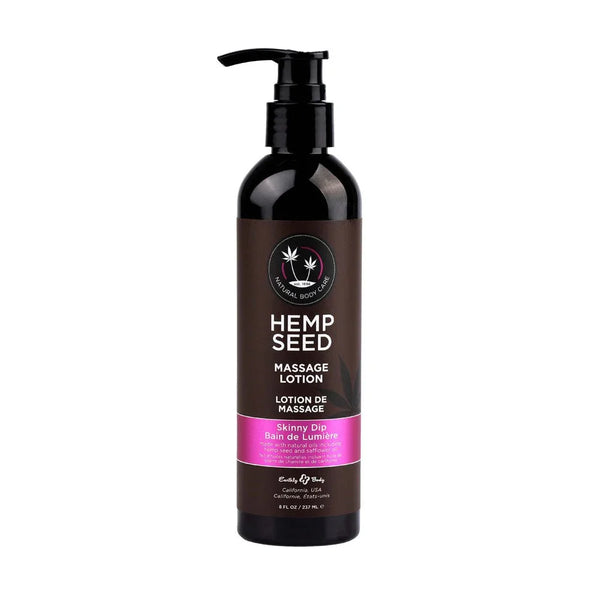 Hemp Seed Massage Lotion 237 ml pump bottle, pink Skinny Dip label