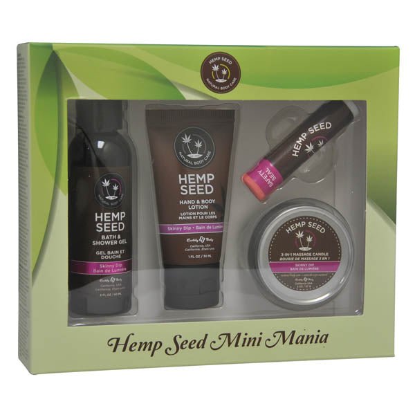Hemp Seed Mini Mania - Skinny Dip (Vanilla & Fairy Floss) Scented Lotion Kit - 4 Piece Set – Sex toys NZ by Naughtyhut. Discreet delivery nationwide.