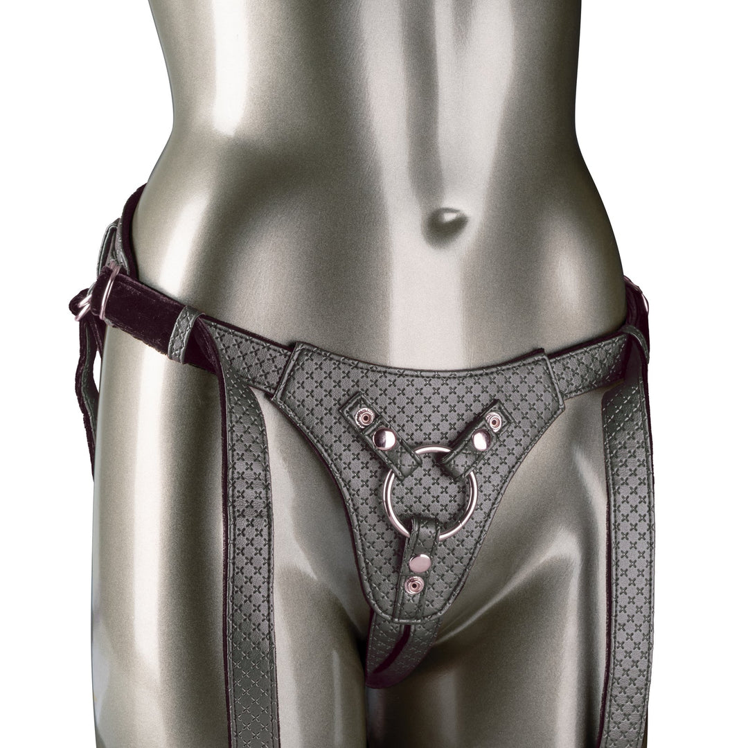 Her Royal Harness The Regal Queen - Pewter – Sex toys NZ by Naughtyhut. Discreet delivery nationwide.