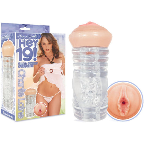 Buy Hey 19! Charlie Laine - Flesh/Clear Teen Vagina Stroker – Naughtyhut NZ sex toys online. Discreet delivery & top brands.