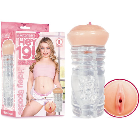 Buy Hey 19! Haley Spades - Flesh/Clear Teen Vagina Stroker – Naughtyhut NZ sex toys online. Discreet delivery & top brands.