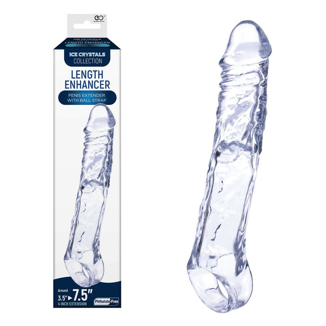 Buy Ice Crystals 4 Inch Length Enhancer - Clear 4 Inch Penis Extension Sleeve – Naughtyhut NZ sex toys online. Discreet delivery & top brands.