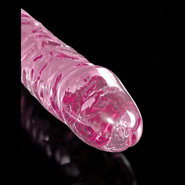 Icicles 86 - Pink 17 cm Glass Dong with Suction Base – Sex toys NZ by Naughtyhut. Discreet delivery nationwide.