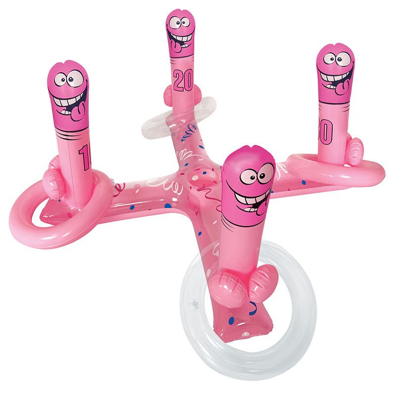 Buy Inflatable Pecker Toss Game - Hens Novelty Game – Naughtyhut NZ sex toys online. Discreet delivery & top brands.