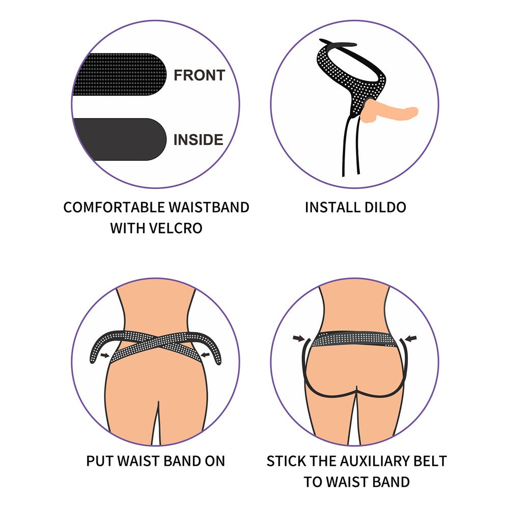 Buy Ingen Easy Strap - On Harness - Black Adjustable Strap - On Harness (No Probe Included) – Naughtyhut NZ sex toys online. Discreet delivery & top brands.