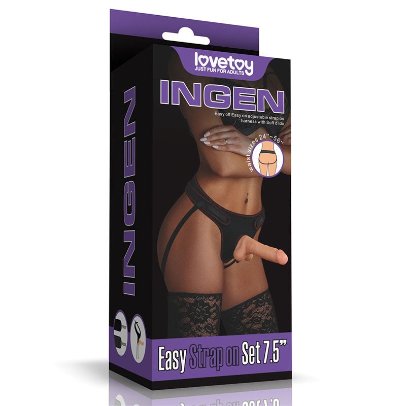 Ingen Easy Strap - On Set - Flesh 19 cm (7.5'') Strap - On – Sex toys NZ by Naughtyhut. Discreet delivery nationwide.