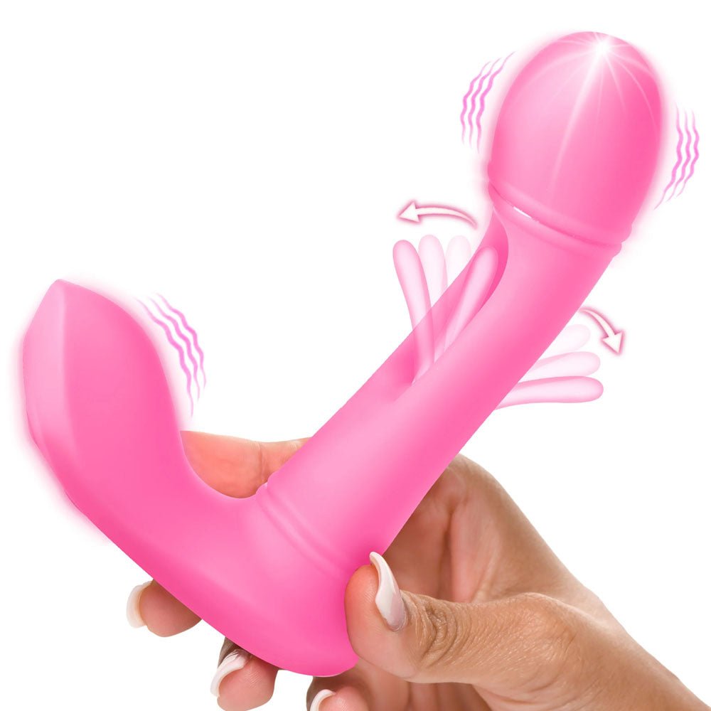 Buy Inmi Flickers G - Flick Flicking G - Spot Vibrator - Pink 15 cm USB Rechargeable Flicking Vibrator with Remote – Naughtyhut NZ sex toys online. Discreet delivery & top brands.