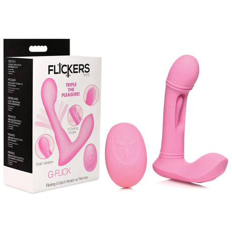 Buy Inmi Flickers G - Flick Flicking G - Spot Vibrator - Pink 15 cm USB Rechargeable Flicking Vibrator with Remote – Naughtyhut NZ sex toys online. Discreet delivery & top brands.