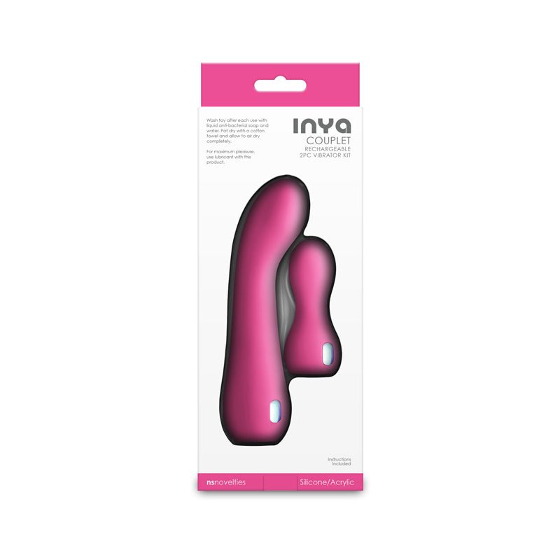 INYA Couplet - Pink - Pink USB Rechargeable Vibrators - Set of 2 Sizes – Sex toys NZ by Naughtyhut. Discreet delivery nationwide.