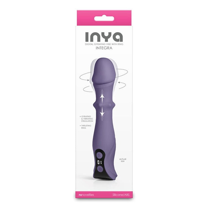 INYA Integra - Gray - Grey 18.2 cm USB Rechargeable Vibrator with Sliding Ring Shaft – Sex toys NZ by Naughtyhut. Discreet delivery nationwide.
