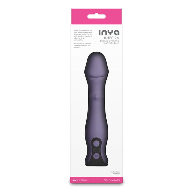 INYA Integra - Gray - Grey 18.2 cm USB Rechargeable Vibrator with Sliding Ring Shaft – Sex toys NZ by Naughtyhut. Discreet delivery nationwide.