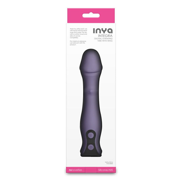 INYA Integra - Gray - Grey 18.2 cm USB Rechargeable Vibrator with Sliding Ring Shaft – Sex toys NZ by Naughtyhut. Discreet delivery nationwide.