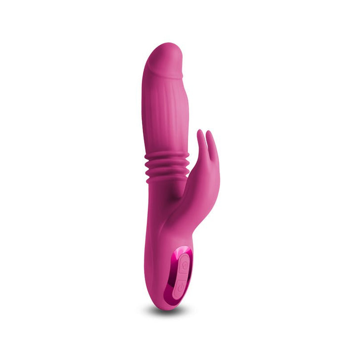 INYA Passion - Pink - Pink 22.2 cm USB Rechargeable Thrusting Rabbit Vibrator – Sex toys NZ by Naughtyhut. Discreet delivery nationwide.