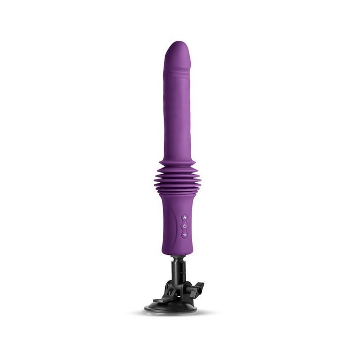 INYA Super Stroker - Purple - Purple 36.8 cm USB Rechargeable Thrusting Vibrator with Remote Control & Stand – Sex toys NZ by Naughtyhut. Discreet delivery nationwide.