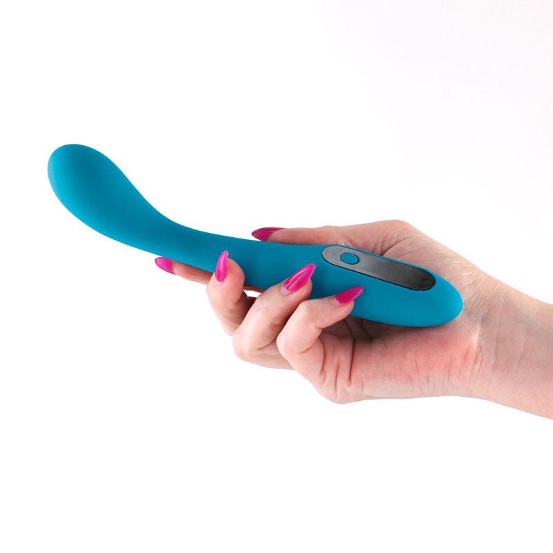 INYA Technica - Teal - Teal 19.2 cm USB Rechargeable Warming Vibrator – Sex toys NZ by Naughtyhut. Discreet delivery nationwide.