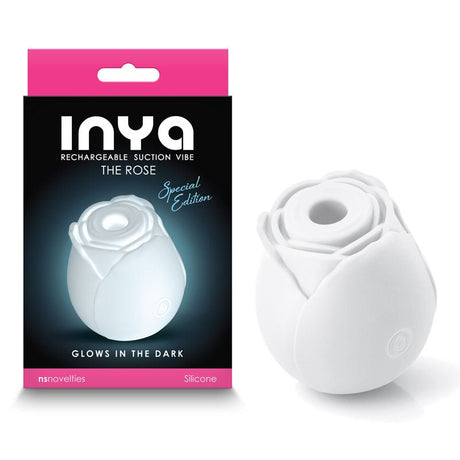 Buy INYA The Rose - Glow - Glow In The Dark Clitoral Air Pulsation Stimulator – Naughtyhut NZ sex toys online. Discreet delivery & top brands.