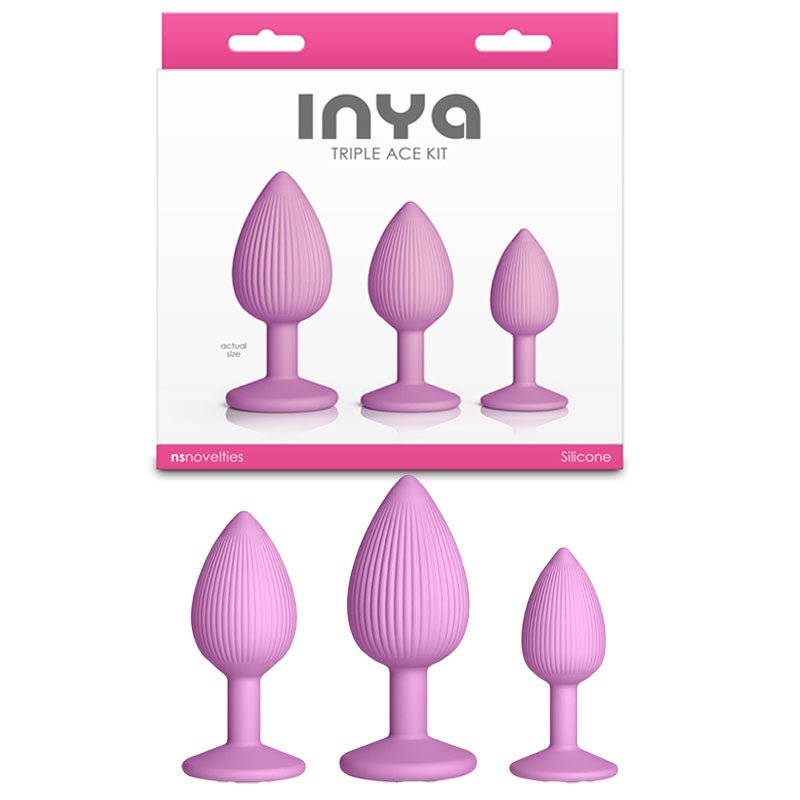 INYA Triple Ace Kit - Blush - Pink Butt Plugs - Set of 3 Sizes – Sex toys NZ by Naughtyhut. Discreet delivery nationwide.