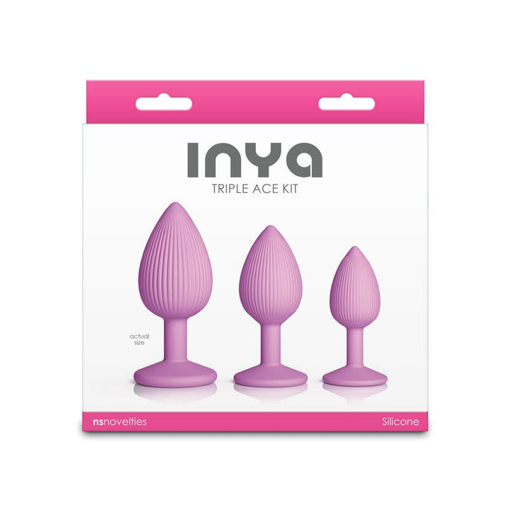INYA Triple Ace Kit - Blush - Pink Butt Plugs - Set of 3 Sizes – Sex toys NZ by Naughtyhut. Discreet delivery nationwide.