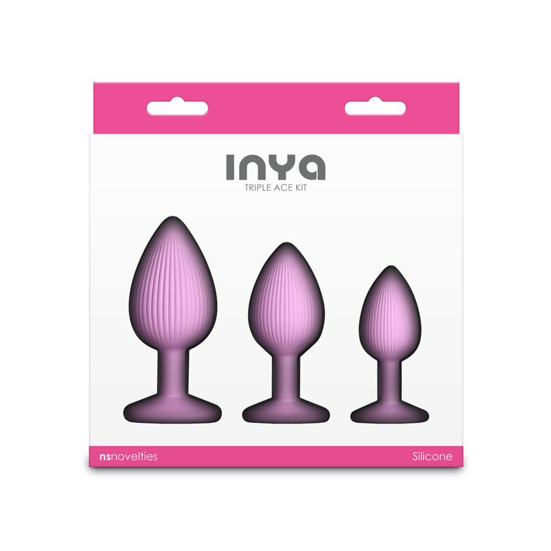 INYA Triple Ace Kit - Blush - Pink Butt Plugs - Set of 3 Sizes – Sex toys NZ by Naughtyhut. Discreet delivery nationwide.