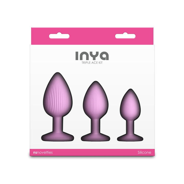 INYA Triple Ace Kit - Blush - Pink Butt Plugs - Set of 3 Sizes – Sex toys NZ by Naughtyhut. Discreet delivery nationwide.