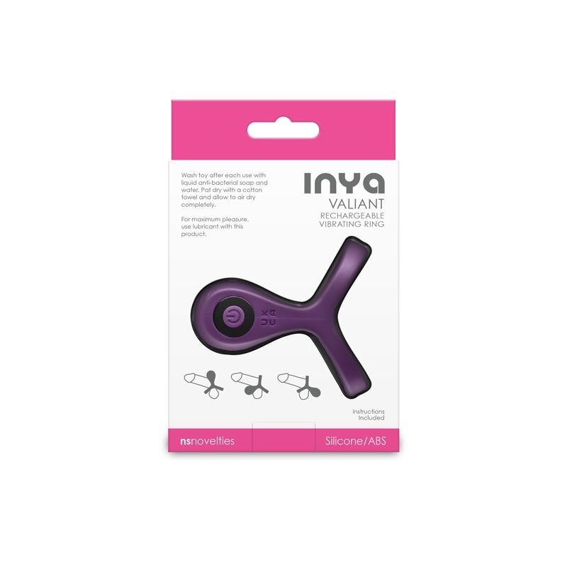 Buy INYA Valiant - Berry - Purple USB Rechargeable Vibrating Cock Ring – Naughtyhut NZ sex toys online. Discreet delivery & top brands.