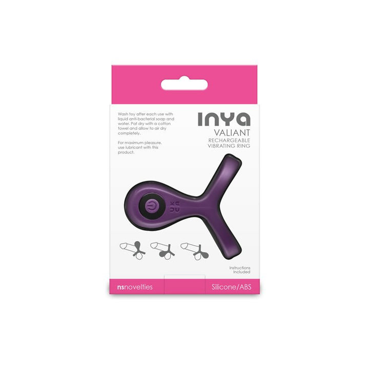 INYA Valiant - Berry - Purple USB Rechargeable Vibrating Cock Ring – Sex toys NZ by Naughtyhut. Discreet delivery nationwide.
