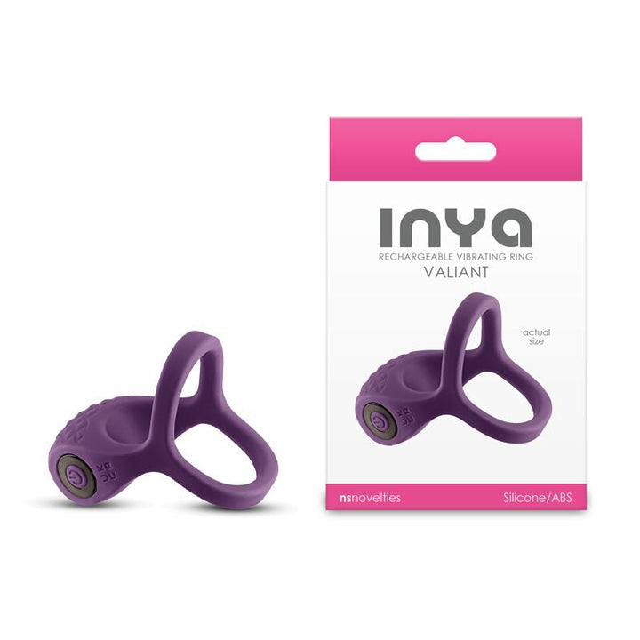 INYA Valiant - Berry - Purple USB Rechargeable Vibrating Cock Ring – Sex toys NZ by Naughtyhut. Discreet delivery nationwide.