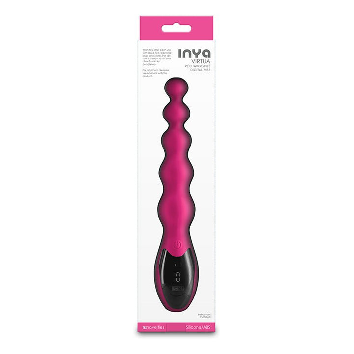INYA Virtua - Pink - Pink 23.9 cm USB Rechargeable Beaded Vibrator – Sex toys NZ by Naughtyhut. Discreet delivery nationwide.