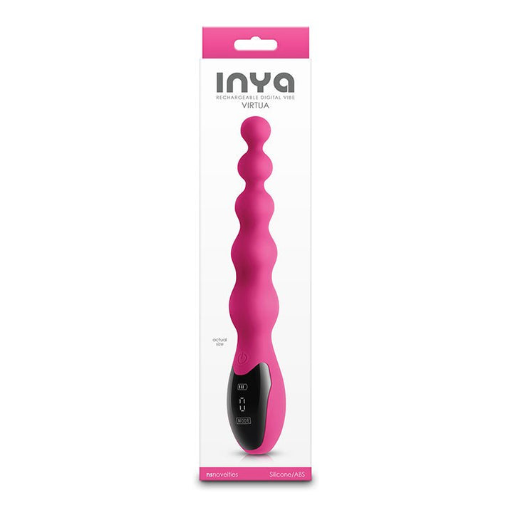 INYA Virtua - Pink - Pink 23.9 cm USB Rechargeable Beaded Vibrator – Sex toys NZ by Naughtyhut. Discreet delivery nationwide.