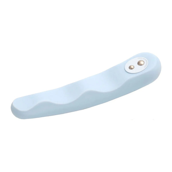 Iroha Minamo in pale blue, wavy wand lying at an angle