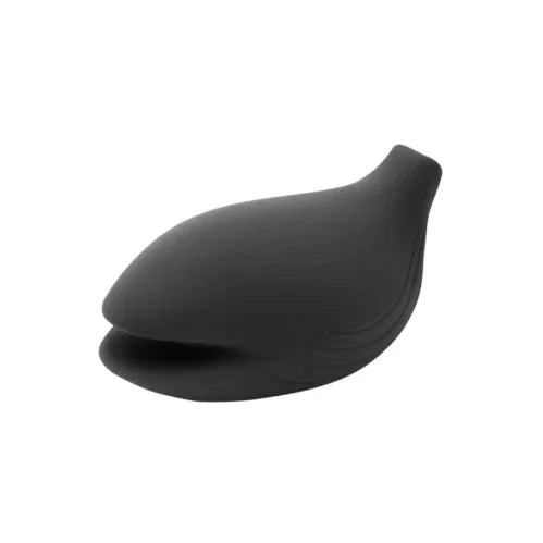 Iroha Yoru in Black, whale-shaped squeezable vibrator, side view