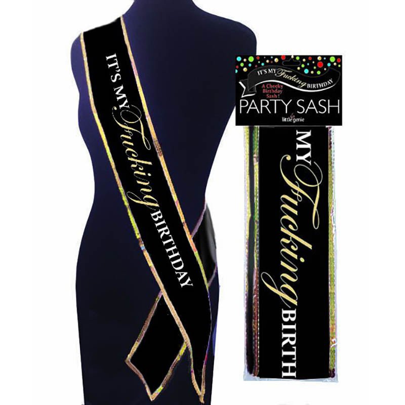 Its My Fucking Birthday Sash - Party Sash – Sex toys NZ by Naughtyhut. Discreet delivery nationwide.