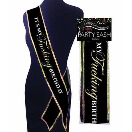 Buy Its My Fucking Birthday Sash - Party Sash – Naughtyhut NZ sex toys online. Discreet delivery & top brands.